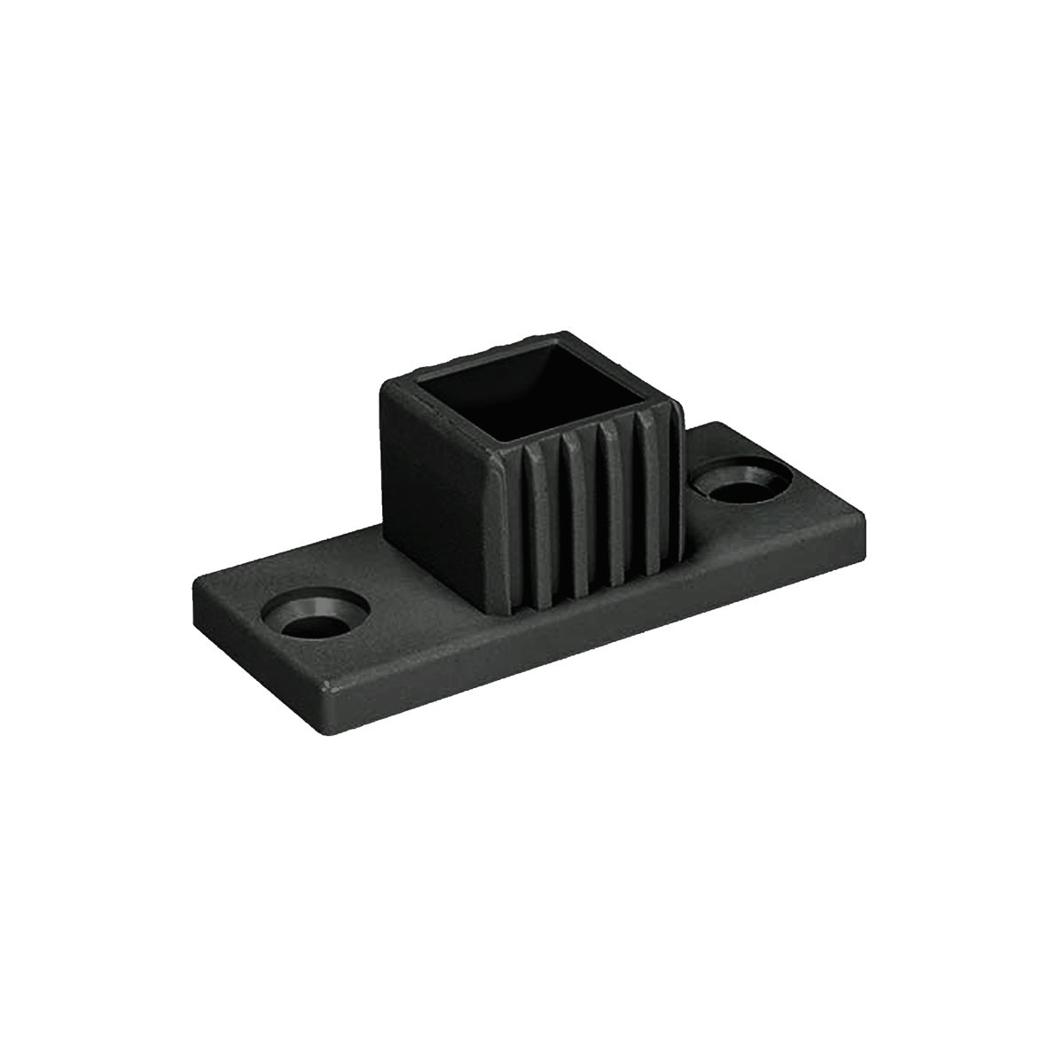 Flansch mit Zapfen - Sonderverbinder für Vierkantrohr 25 x 25 mm - Kunststoff schwarz online kaufen - 1D1V25K-FLANSCH
