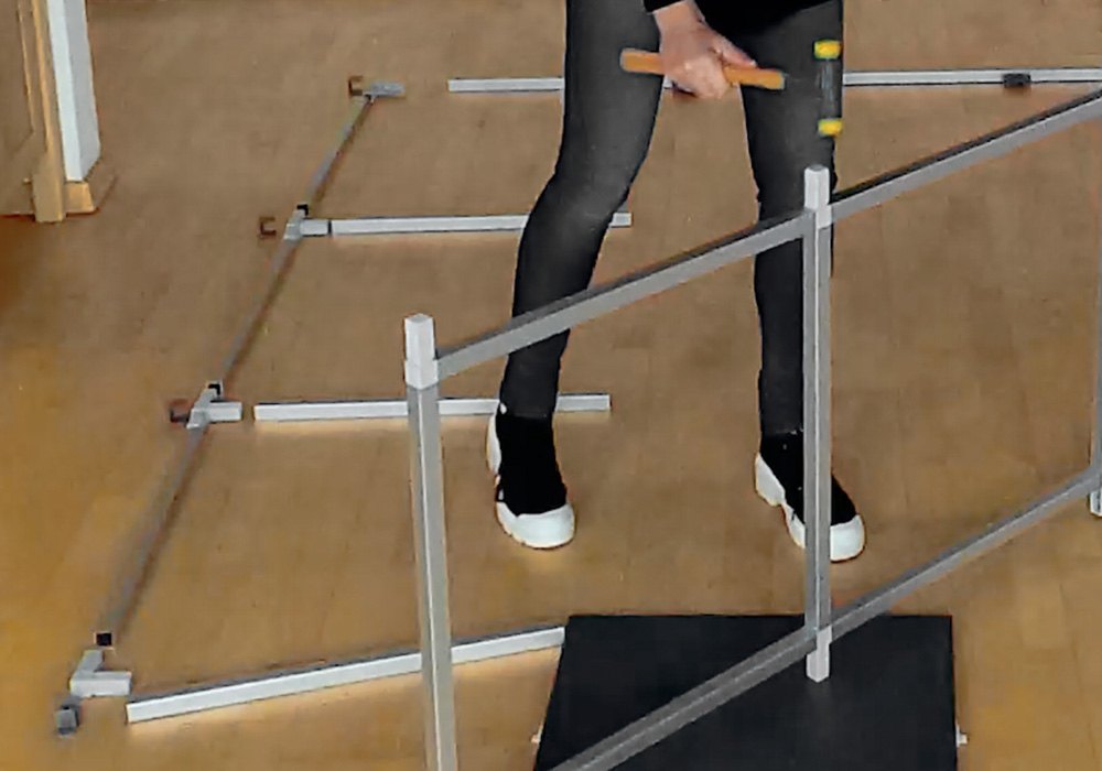 Raumteiler Bauanleitung DIY - Zusammenbau der Stecksystem-Konstruktion - Schritt-4
