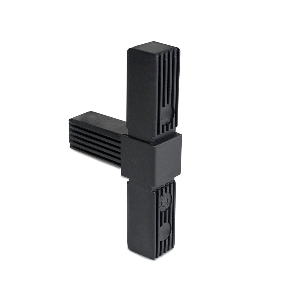 Rohrverbinder T-Stück 25 x 25 mm vierkant schwarz Kunststoff online kaufen