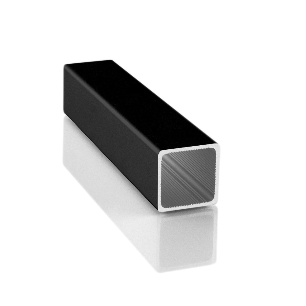 Aluprofile 25 x 25 mm - Alu Vierkantrohr schwarz