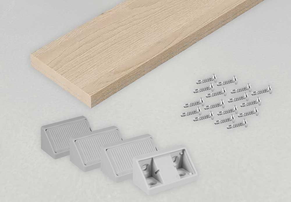 Raumteiler Bauanleitung DIY - Regalböden integrieren Materialien - Schritt-2